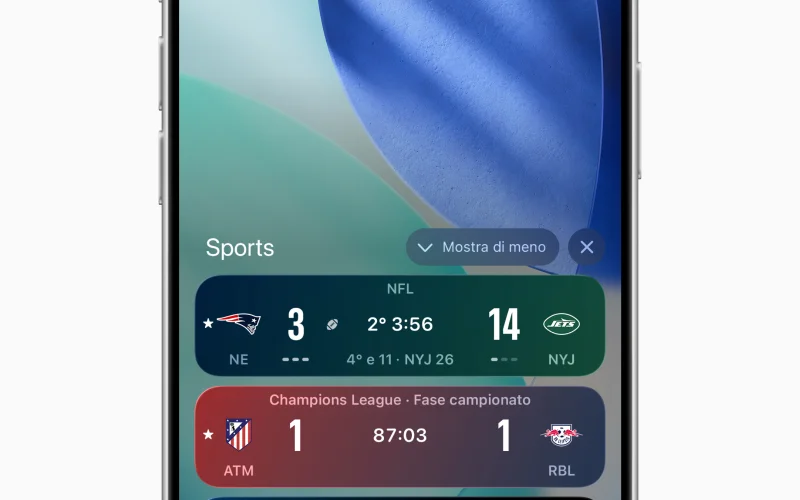 Apple Sports è ora disponibile in Italia