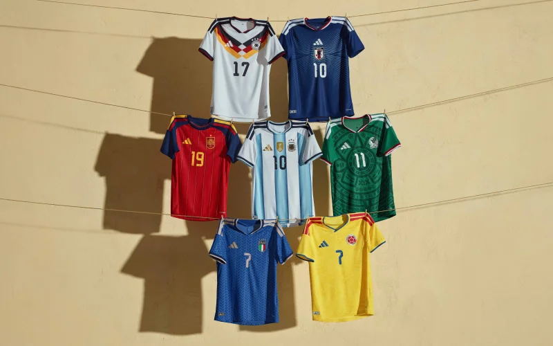 Adidas svela la più grande collezione di maglie da casa per il Mondiale 2026