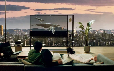 LG lancia OLED T: il primo TV OLED trasparente e wireless al mondo