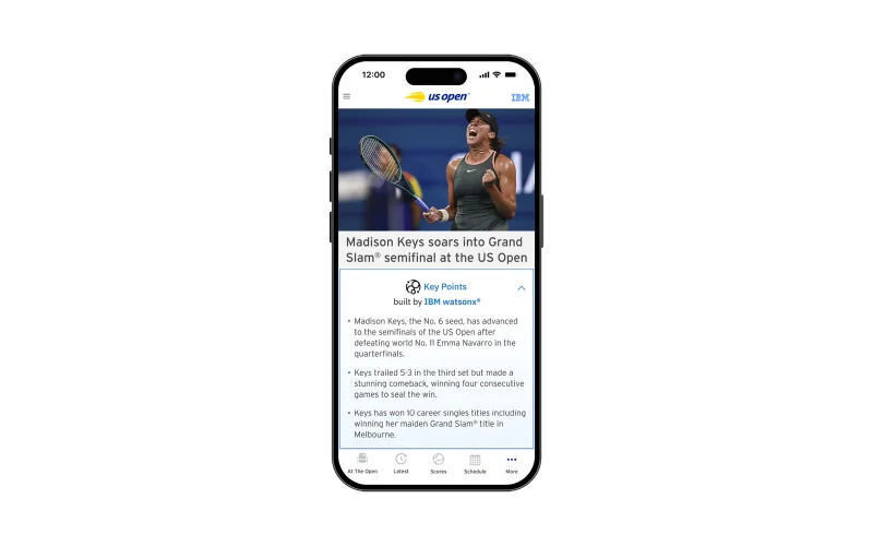 IBM e la USTA lanciano esperienze AI per gli US Open 2025